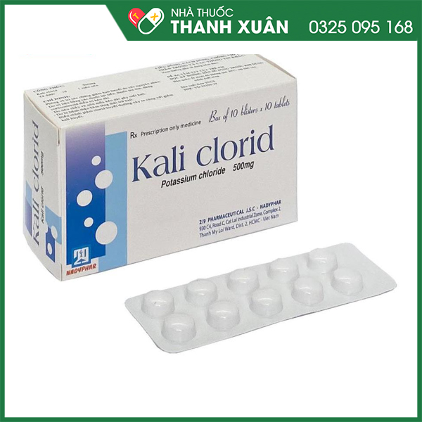 Kali Clorid phòng và điều trị các chứng giảm kali huyết